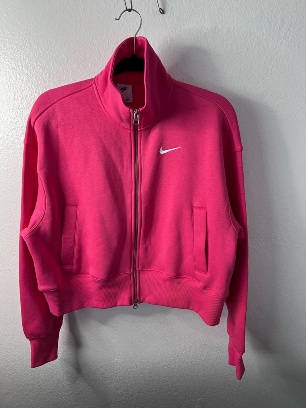 Nike Women’s Phoenix Fleece Tracksuit Jacket Aster Pink NWOT Size S